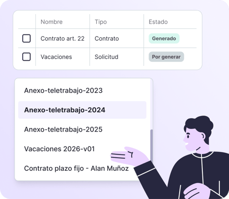 Retail - adminstra distintos tipos de contrato